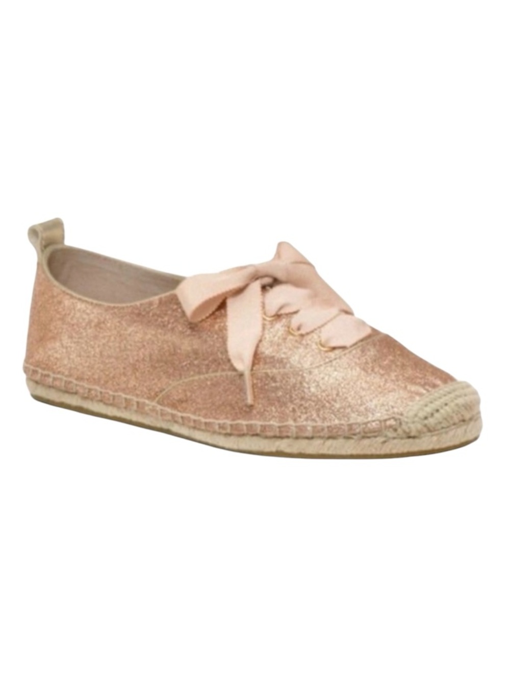 Coach Ramira Rose Glitter Flats Women’s 7.5 Lace Up Espadrille Sneaker